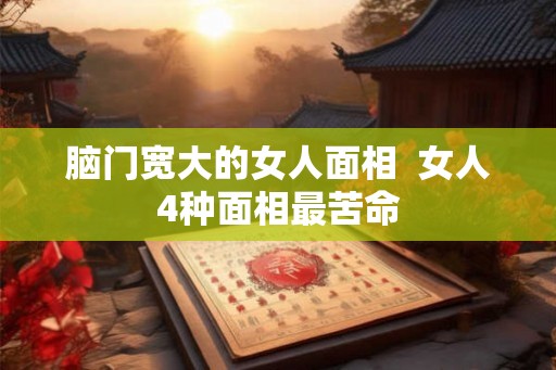 脑门宽大的女人面相  女人4种面相最苦命