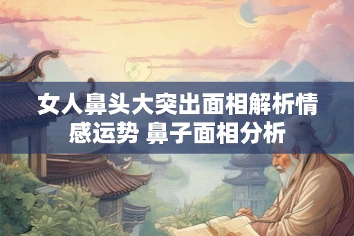 女人鼻头大突出面相解析情感运势 鼻子面相分析