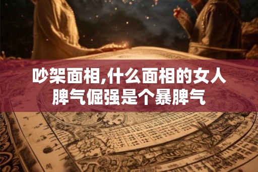 吵架面相,什么面相的女人脾气倔强是个暴脾气