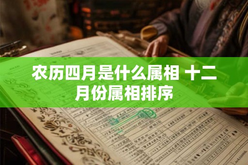 农历四月是什么属相 十二月份属相排序