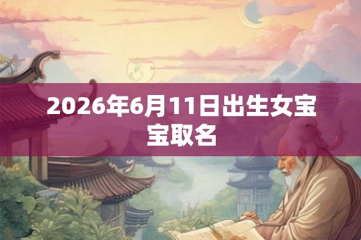 2026年6月11日出生女宝宝取名