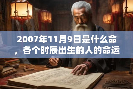 2007年11月9日是什么命，各个时辰出生的人的命运