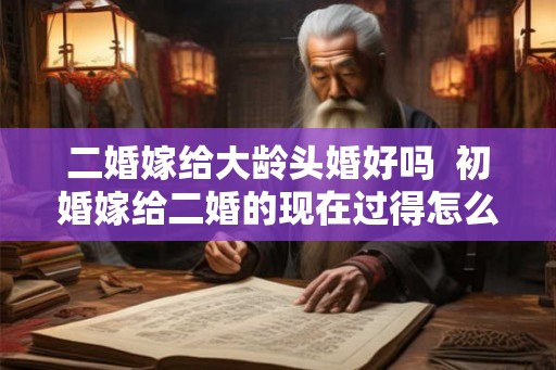 二婚嫁给大龄头婚好吗  初婚嫁给二婚的现在过得怎么样了