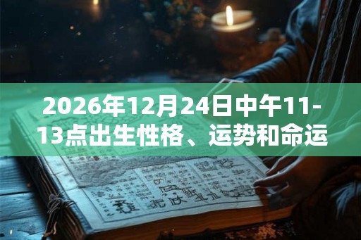 2026年12月24日中午11-13点出生性格、运势和命运 2026年12月24日中午11-13点出生性格、运势和命运