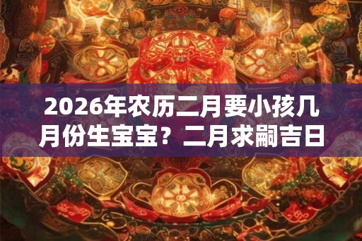 2026年农历二月要小孩几月份生宝宝？二月求嗣吉日大全