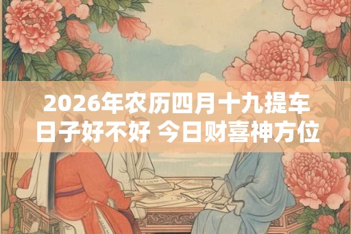 2026年农历四月十九提车日子好不好 今日财喜神方位 2026年农历四月十九提车日子好不好 今日财喜神方位