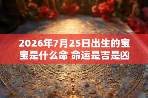 2026年7月25日出生的宝宝是什么命 命运是吉是凶