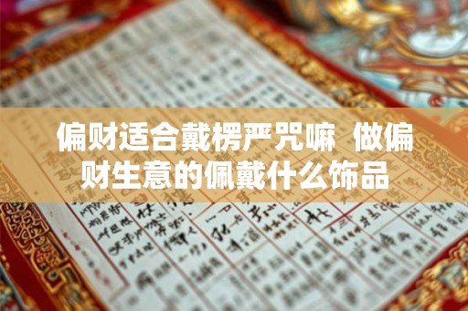 偏财适合戴楞严咒嘛  做偏财生意的佩戴什么饰品