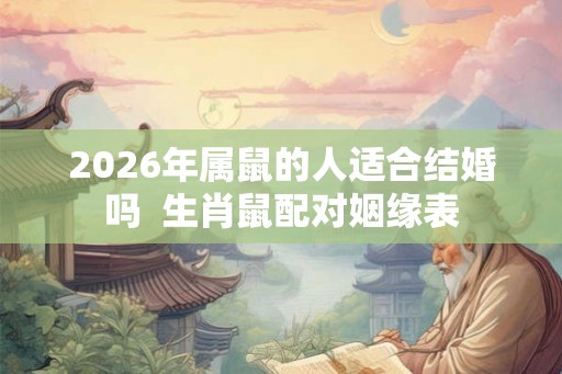 2026年属鼠的人适合结婚吗 生肖鼠配对姻缘表 2026年属鼠的人适合结婚吗 生肖鼠配对姻缘表