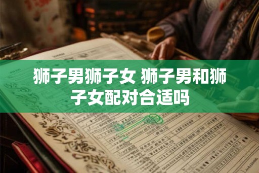 狮子男狮子女 狮子男和狮子女配对合适吗 狮子男狮子女 狮子男和狮子女配对合适吗