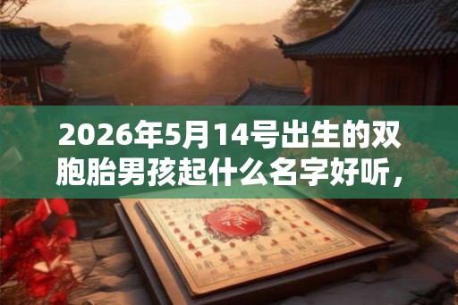 2026年5月14号出生的双胞胎男孩起什么名字好听，五行属什么