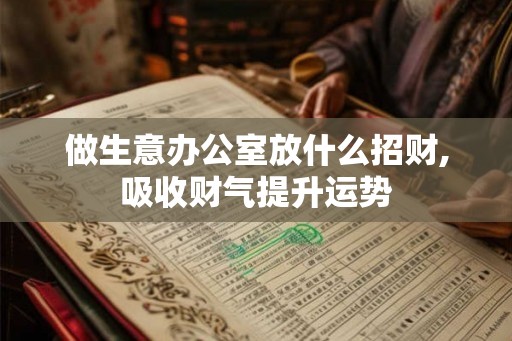 做生意办公室放什么招财,吸收财气提升运势