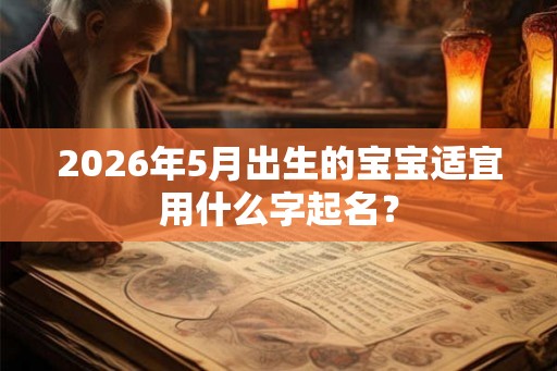 2026年5月出生的宝宝适宜用什么字起名？