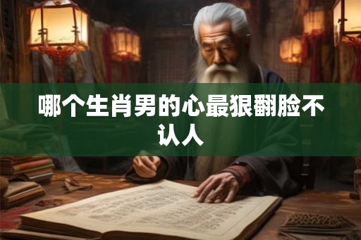 哪个生肖男的心最狠翻脸不认人