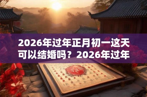 2026年过年正月初一这天可以结婚吗？2026年过年期间适合结婚的日子