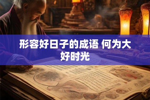 形容好日子的成语 何为大好时光