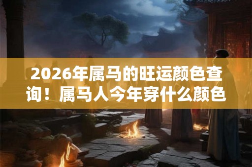 2026年属马的旺运颜色查询！属马人今年穿什么颜色招财