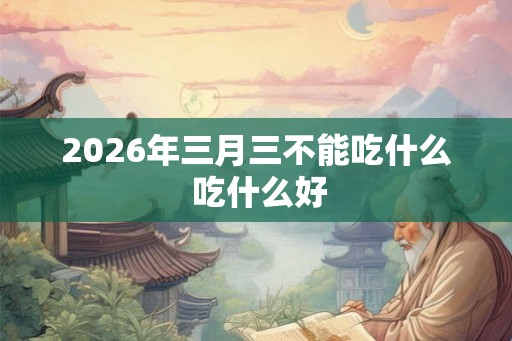 2026年三月三不能吃什么 吃什么好