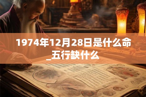 1974年12月28日是什么命_五行缺什么