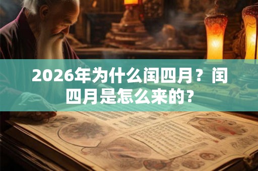 2026年为什么闰四月？闰四月是怎么来的？