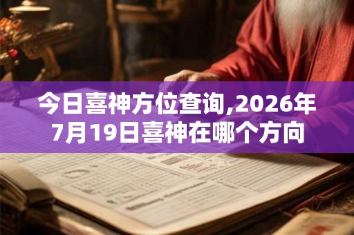 今日喜神方位查询,2026年7月19日喜神在哪个方向