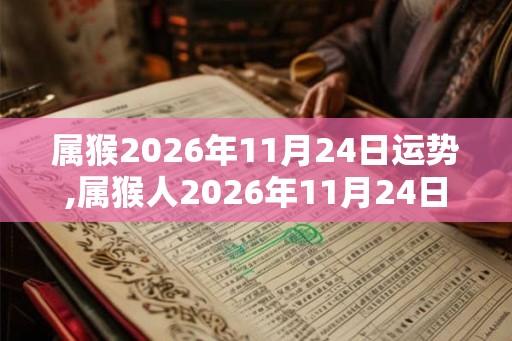 属猴2026年11月24日运势,属猴人2026年11月24日财运,生肖猴2026年11月24日运势