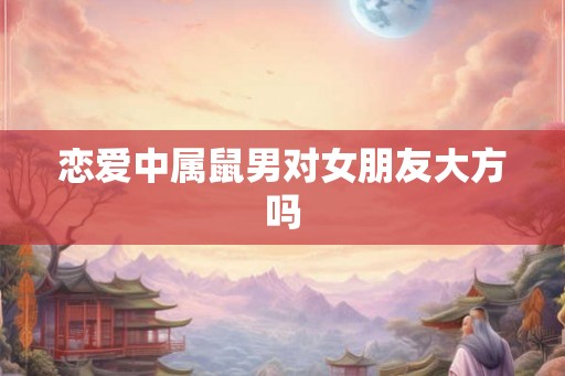 恋爱中属鼠男对女朋友大方吗