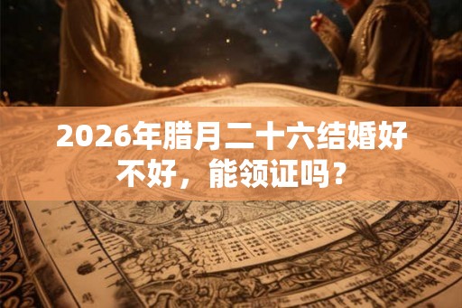 2026年腊月二十六结婚好不好，能领证吗？