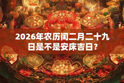 2026年农历闰二月二十九日是不是安床吉日？