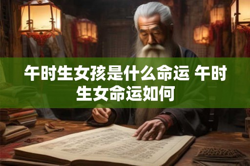 午时生女孩是什么命运 午时生女命运如何