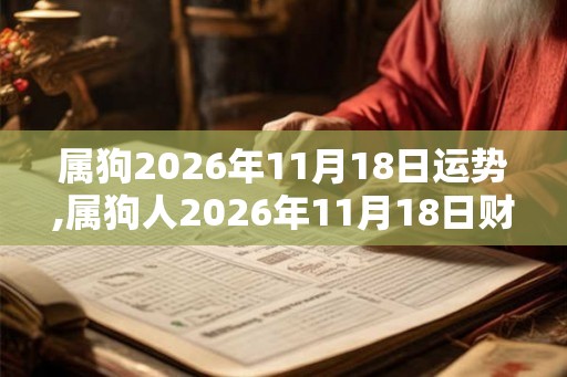 属狗2026年11月18日运势,属狗人2026年11月18日财运,生肖狗2026年11月18日运势