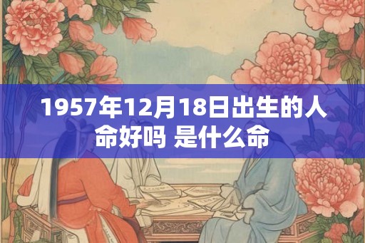 1957年12月18日出生的人命好吗 是什么命