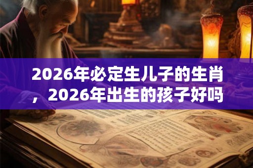 2026年必定生儿子的生肖，2026年出生的孩子好吗？