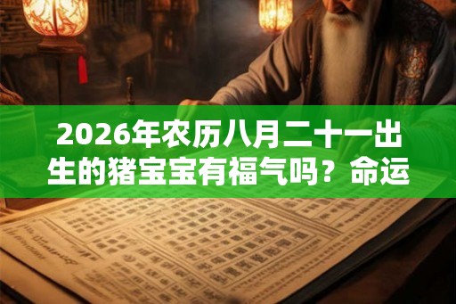 2026年农历八月二十一出生的猪宝宝有福气吗？命运如何？