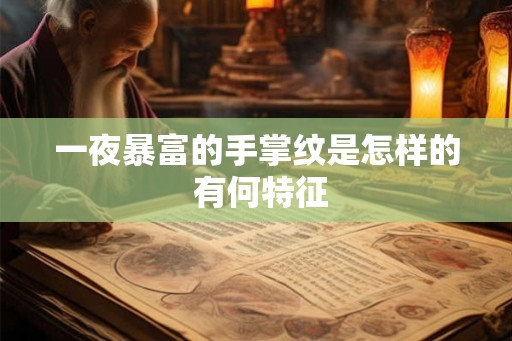 一夜暴富的手掌纹是怎样的 有何特征