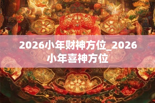 2026小年财神方位_2026小年喜神方位