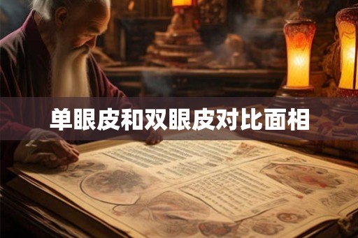 单眼皮和双眼皮对比面相