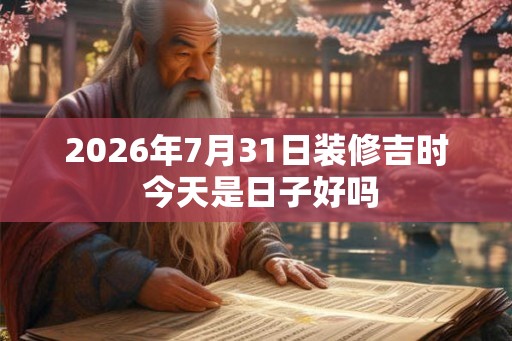 2026年7月31日装修吉时 今天是日子好吗
