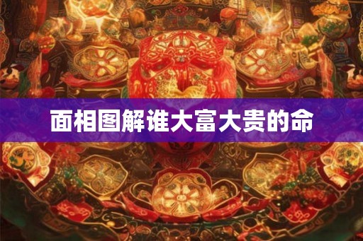面相图解谁大富大贵的命 面相图解谁大富大贵的命