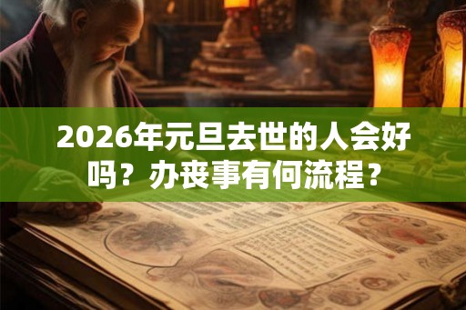2026年元旦去世的人会好吗?办丧事有何流程? 2026年元旦去世的人会好吗?办丧事有何流程?