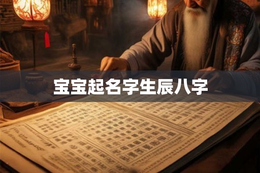 宝宝起名字生辰八字