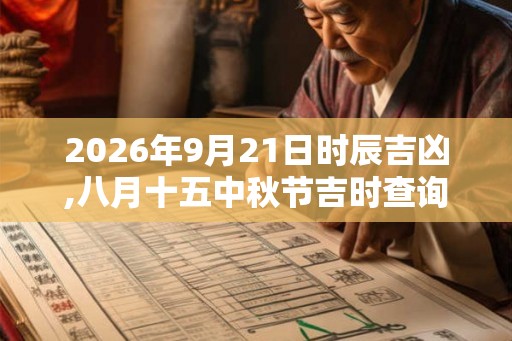 2026年9月21日时辰吉凶,八月十五中秋节吉时查询