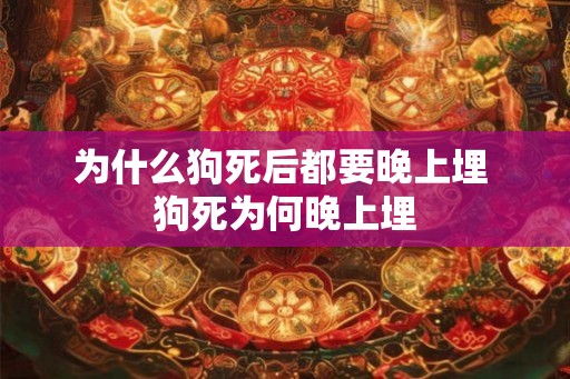 为什么狗死后都要晚上埋 狗死为何晚上埋