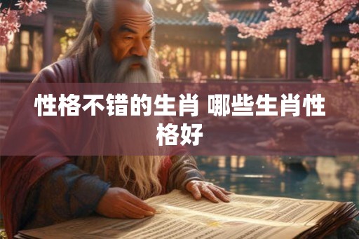 性格不错的生肖 哪些生肖性格好 性格不错的生肖 哪些生肖性格好