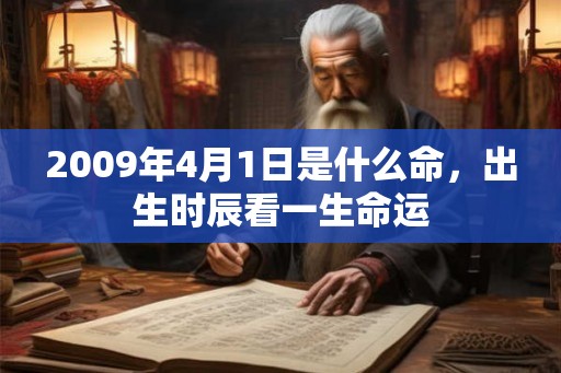 2009年4月1日是什么命，出生时辰看一生命运