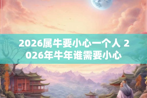2026属牛要小心一个人 2026年牛年谁需要小心