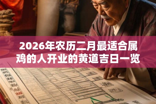2026年农历二月最适合属鸡的人开业的黄道吉日一览