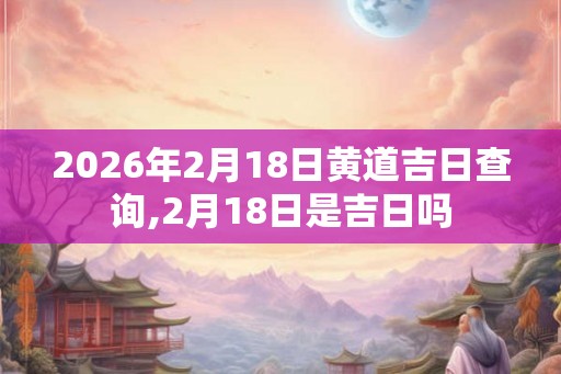 2026年2月18日黄道吉日查询,2月18日是吉日吗
