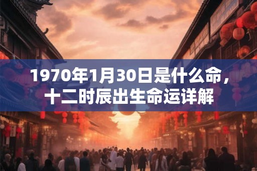 1970年1月30日是什么命，十二时辰出生命运详解