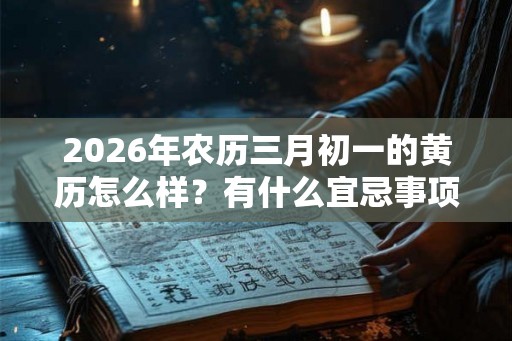 2026年农历三月初一的黄历怎么样？有什么宜忌事项？